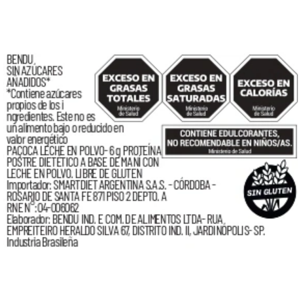 PASOCA SNACK PROTEICO 20g BENDU