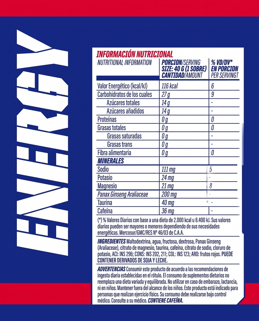CAJA x 12 GELES ENERGY MERVICK