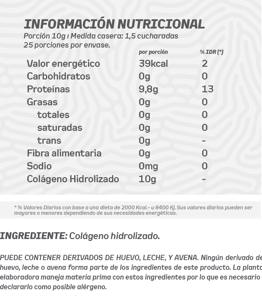 COLAGENO HIDROLIZADO 250g GRANGER