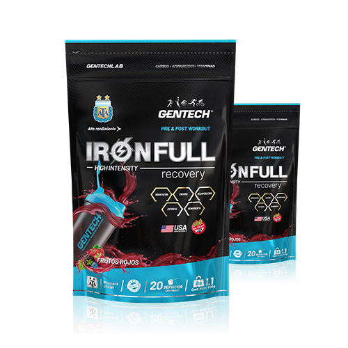 IRON FULL RECOVERY DOY PACK X 500G FRUTOS DEL BOSQUE