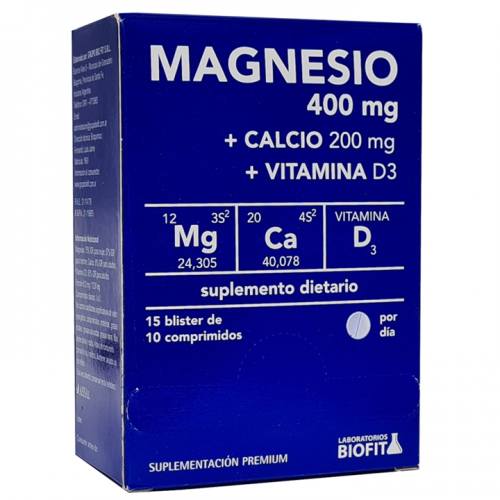 BLISTERA MAGNESIO 400 + CALCIO BIOFIT - 150 COMP
