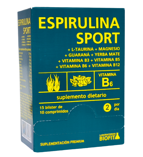 BLISTERA ESPIRULINA SPORT 15 B 10 COMP BIOFIT