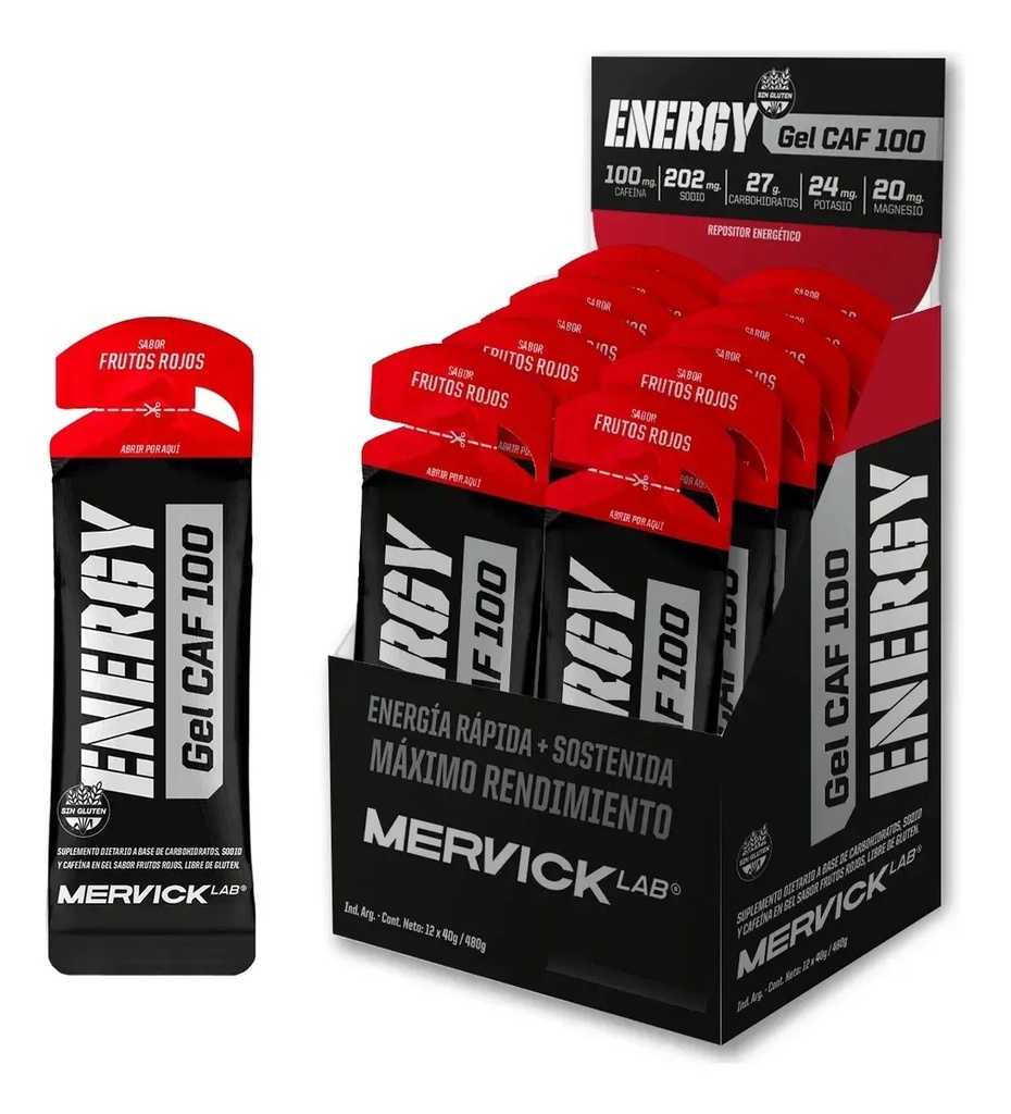 CAJA x 12 GELES ENERGY CAF100 MERVICK