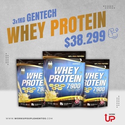 PROMO 3 PROTEINAS X 1KG GENTECH  (3kg Total)