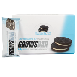 CAJA X 12 BARRITAS PROTEINA GROWSBAR LOWCARB-  WORLD NUTRITION