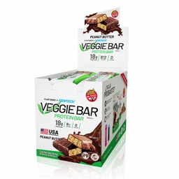 [GE39] CAJA x 10 unidades BARRITA PROTEINA VEGGIE 45gr GENTECH
